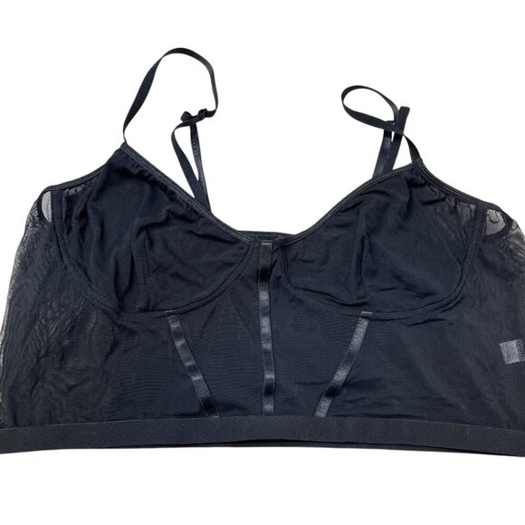 Mesh Longline Bralette Sheer Wireless Pullover Sexy Stretchy Womens Plus Size 4X - Picture 1 of 6